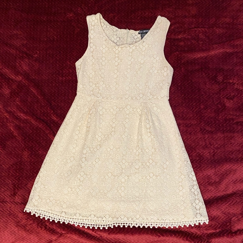 Cream Lace Babydoll Dress